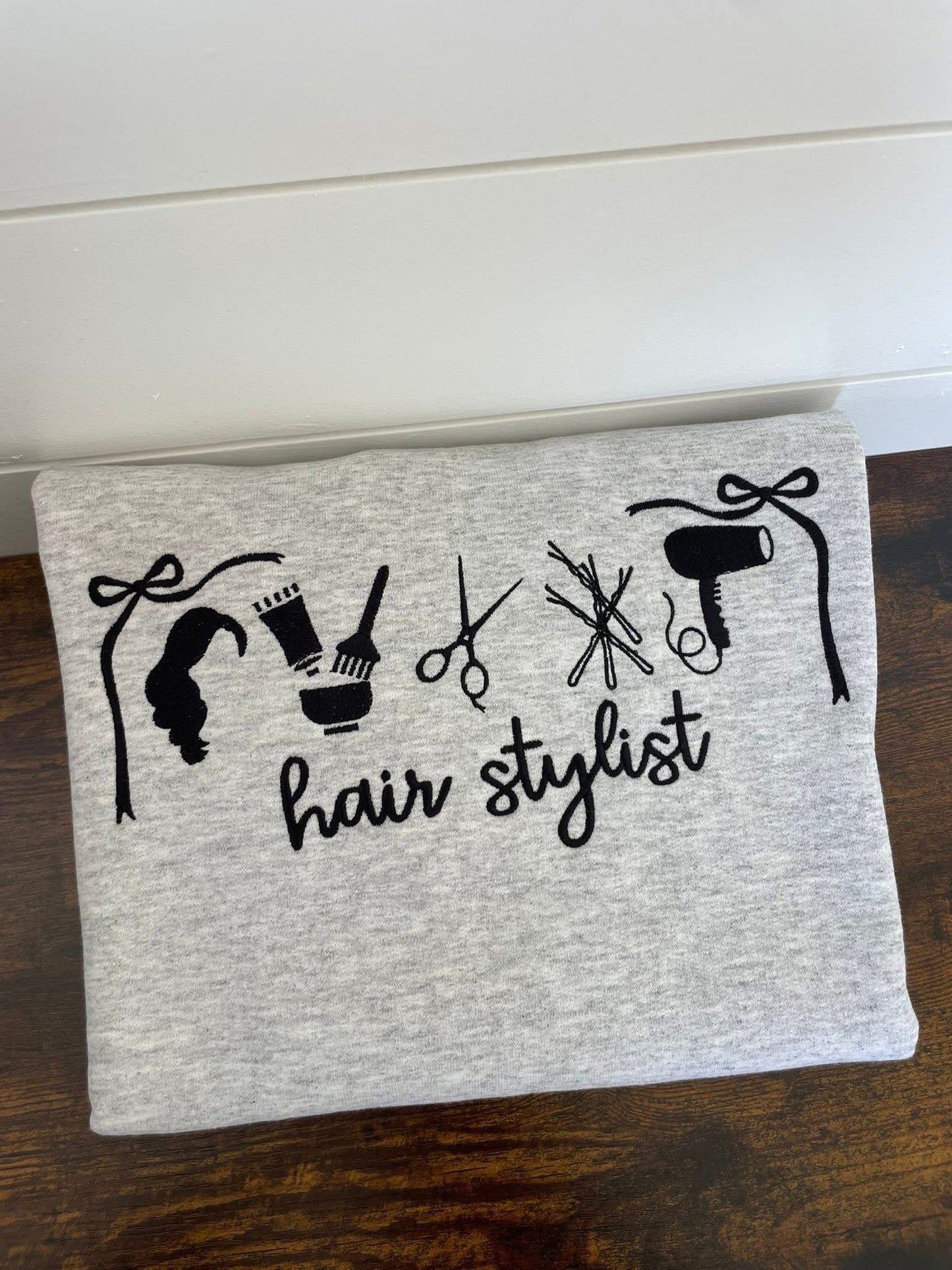 Hair Stylist Embroidered Crewneck