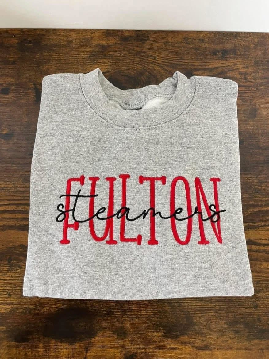 Fulton Steamers Embroidered Crewneck