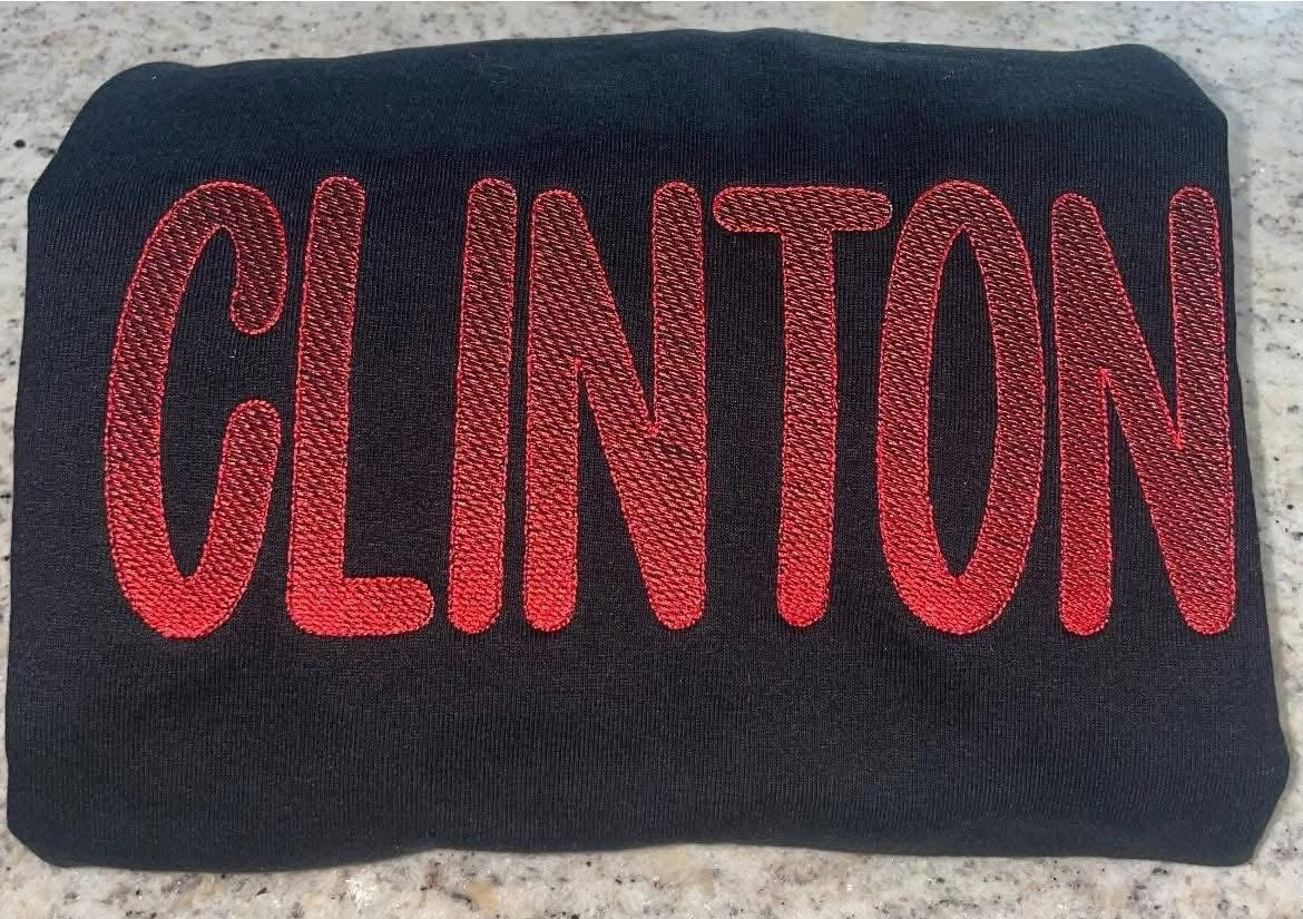 Clinton Ombré Embroidered Crewneck