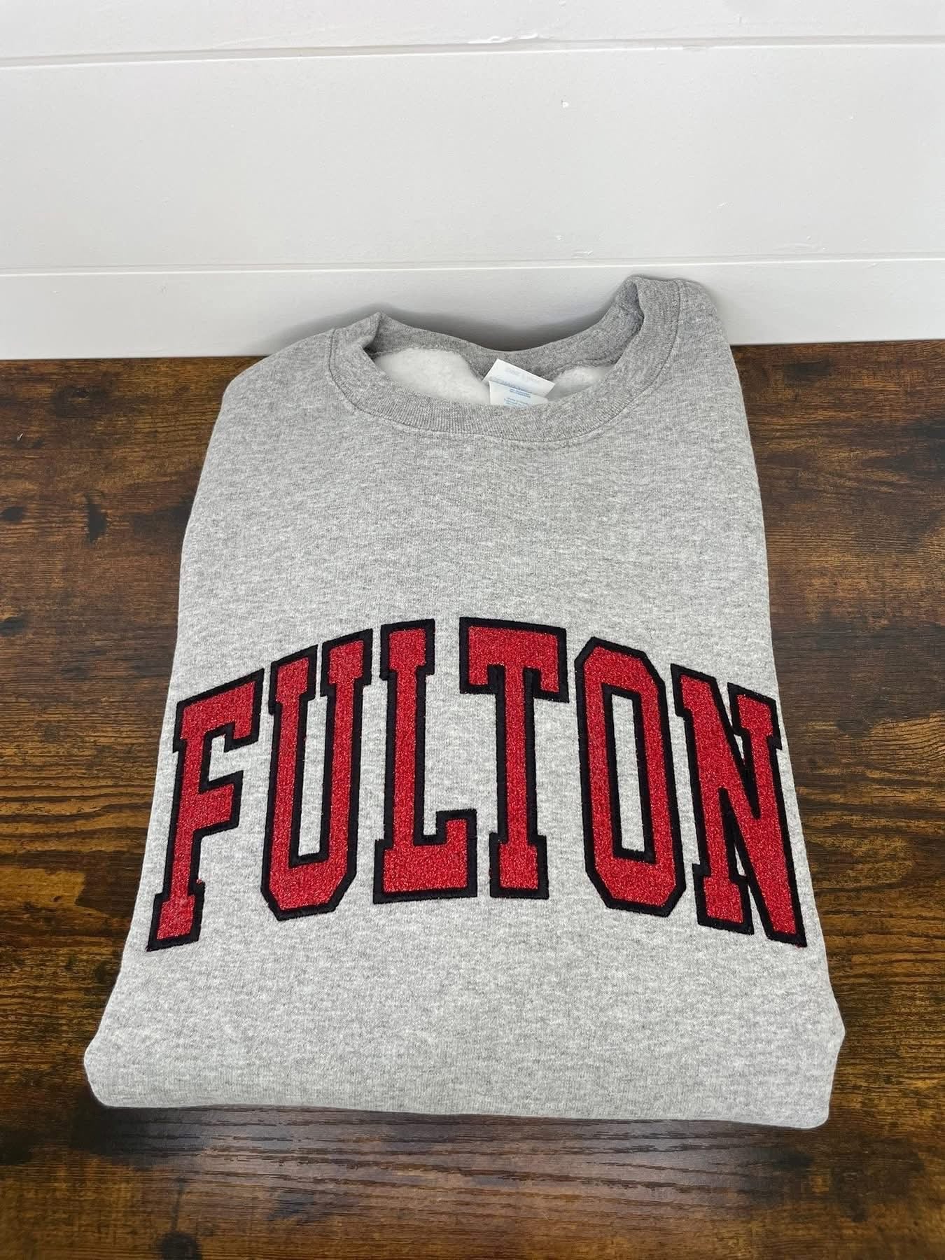 Fulton Glitter Embroidered Crewneck