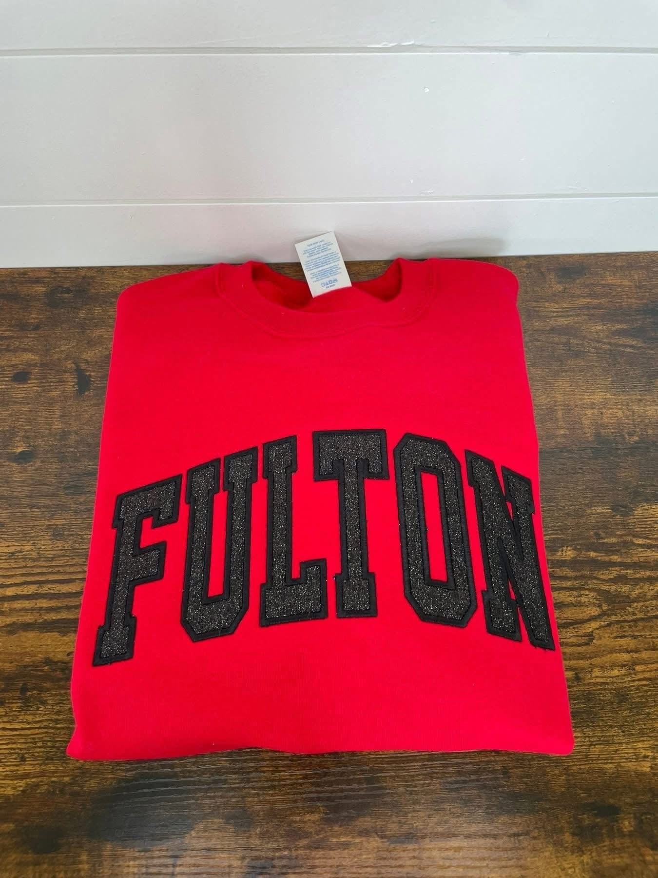 Fulton Glitter Embroidered Crewneck