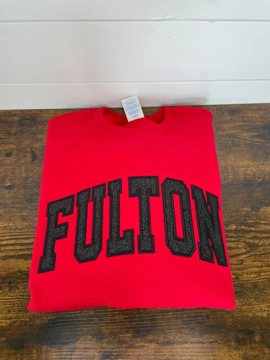 Fulton Glitter Embroidered Crewneck