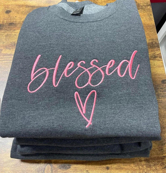 Blessed Embroidered Crewneck