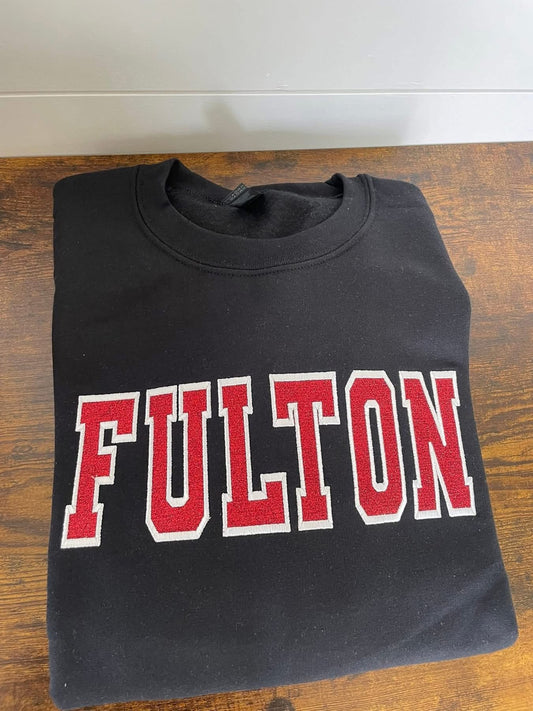 Fulton Glitter Embroidered Crewneck