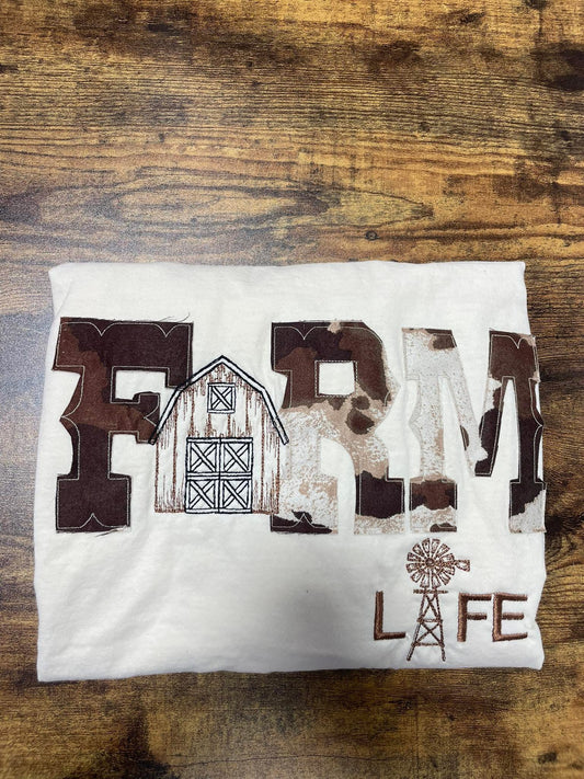 Farm Life Embroidered Shirt