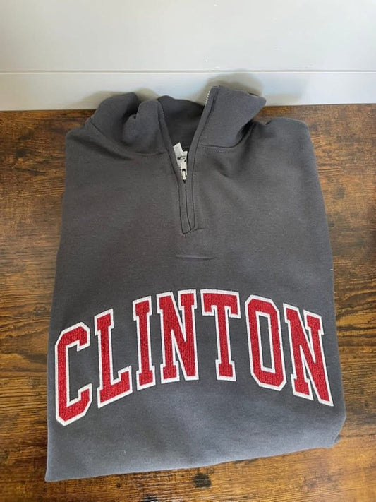 Clinton Glitter Embroidered Quarter Zip