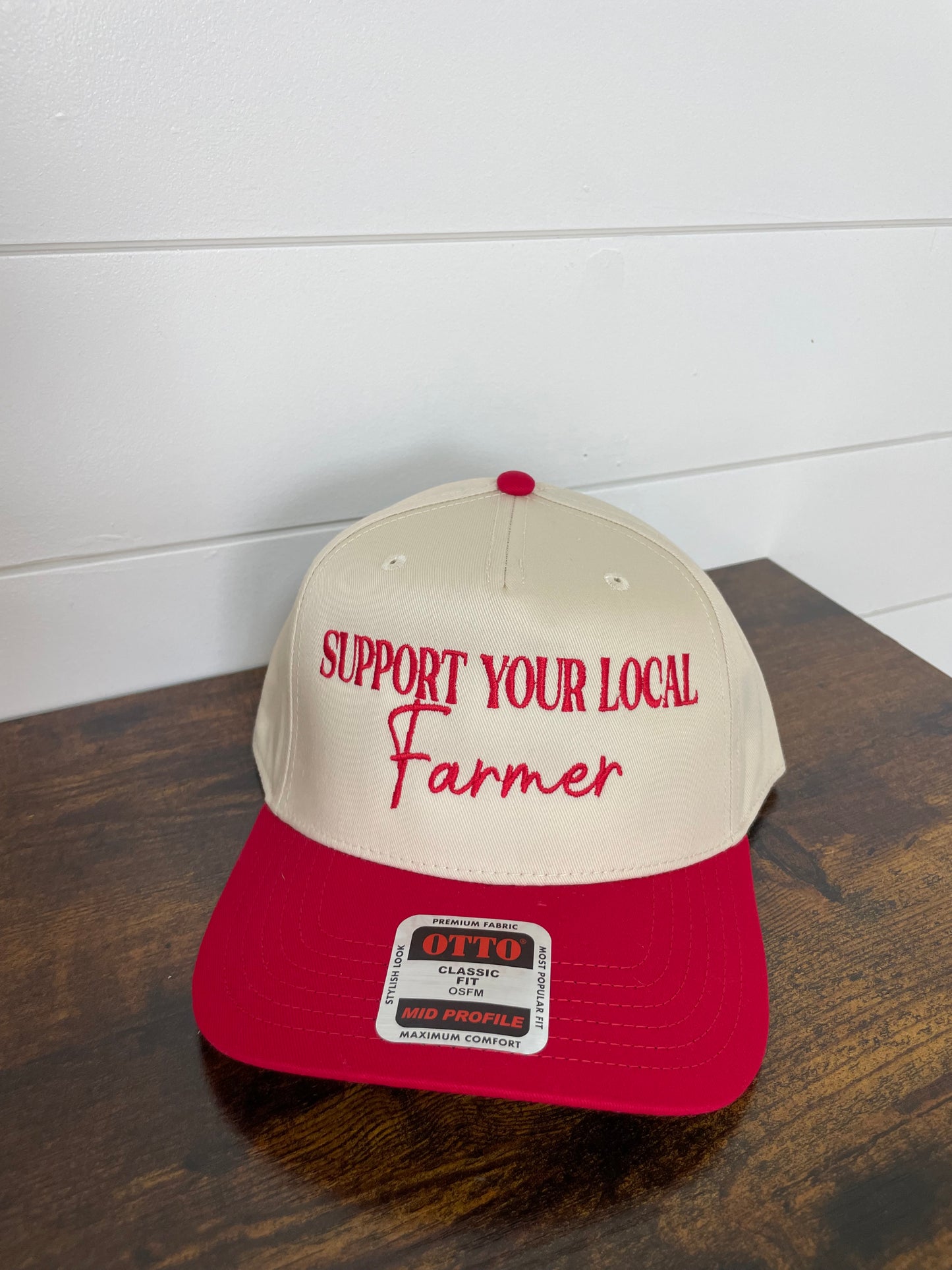 Support Your Local Farmer Embroidered Hat