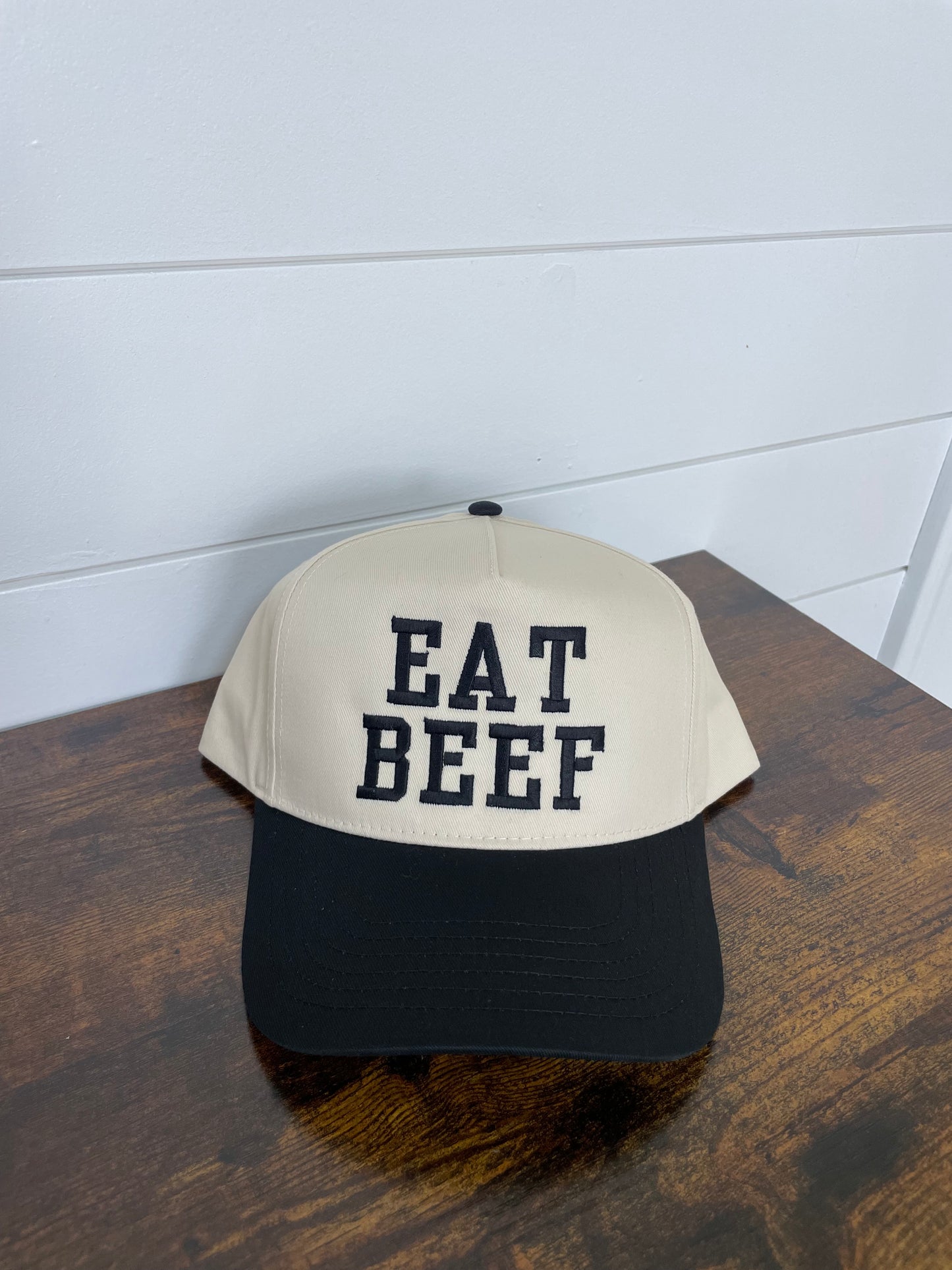 Eat Beef Embroidered Hat
