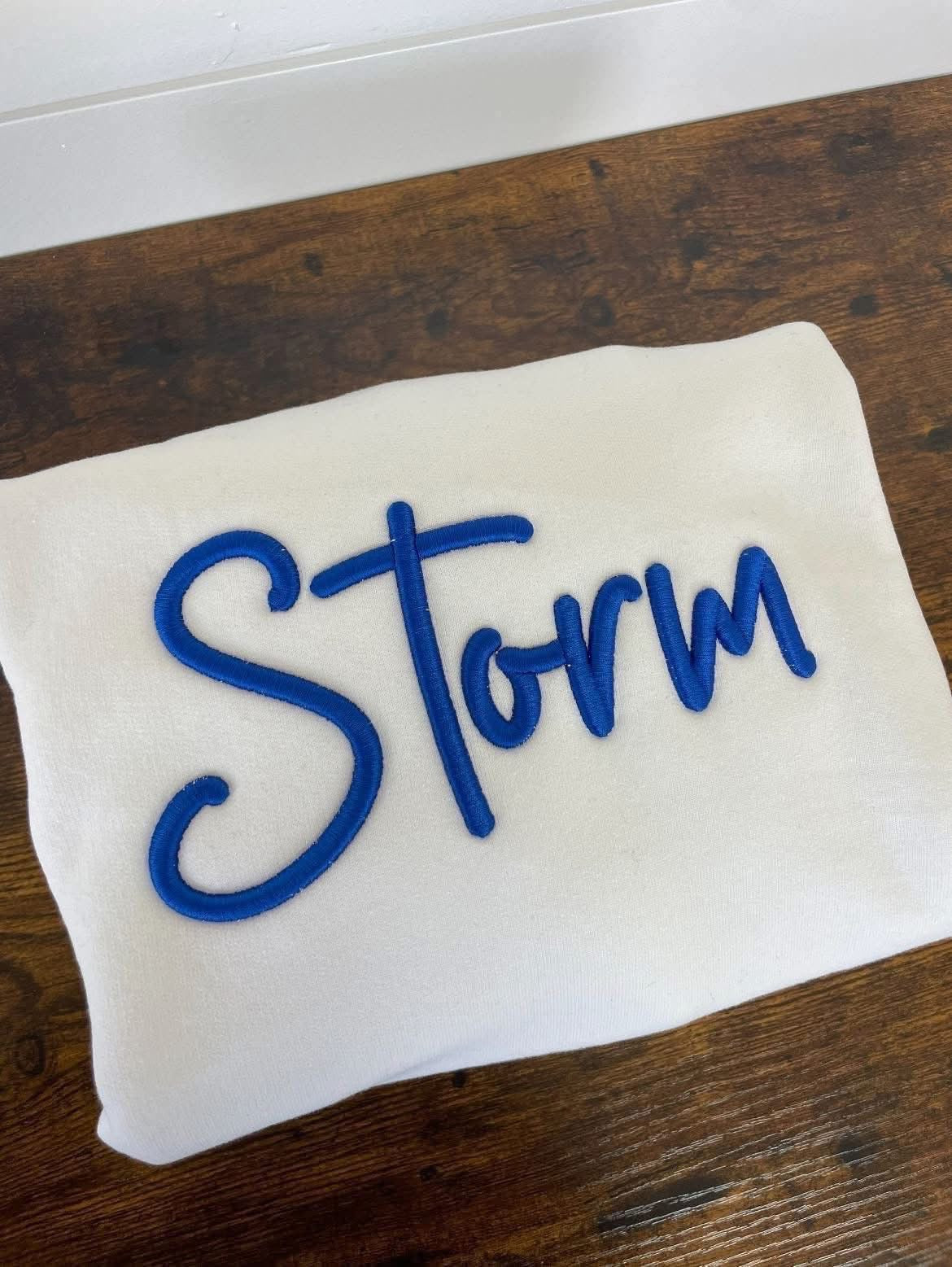 Storm Puff Embroidered Crewneck