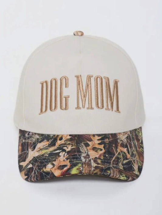 Dog Mom Camo Embroidered Hat