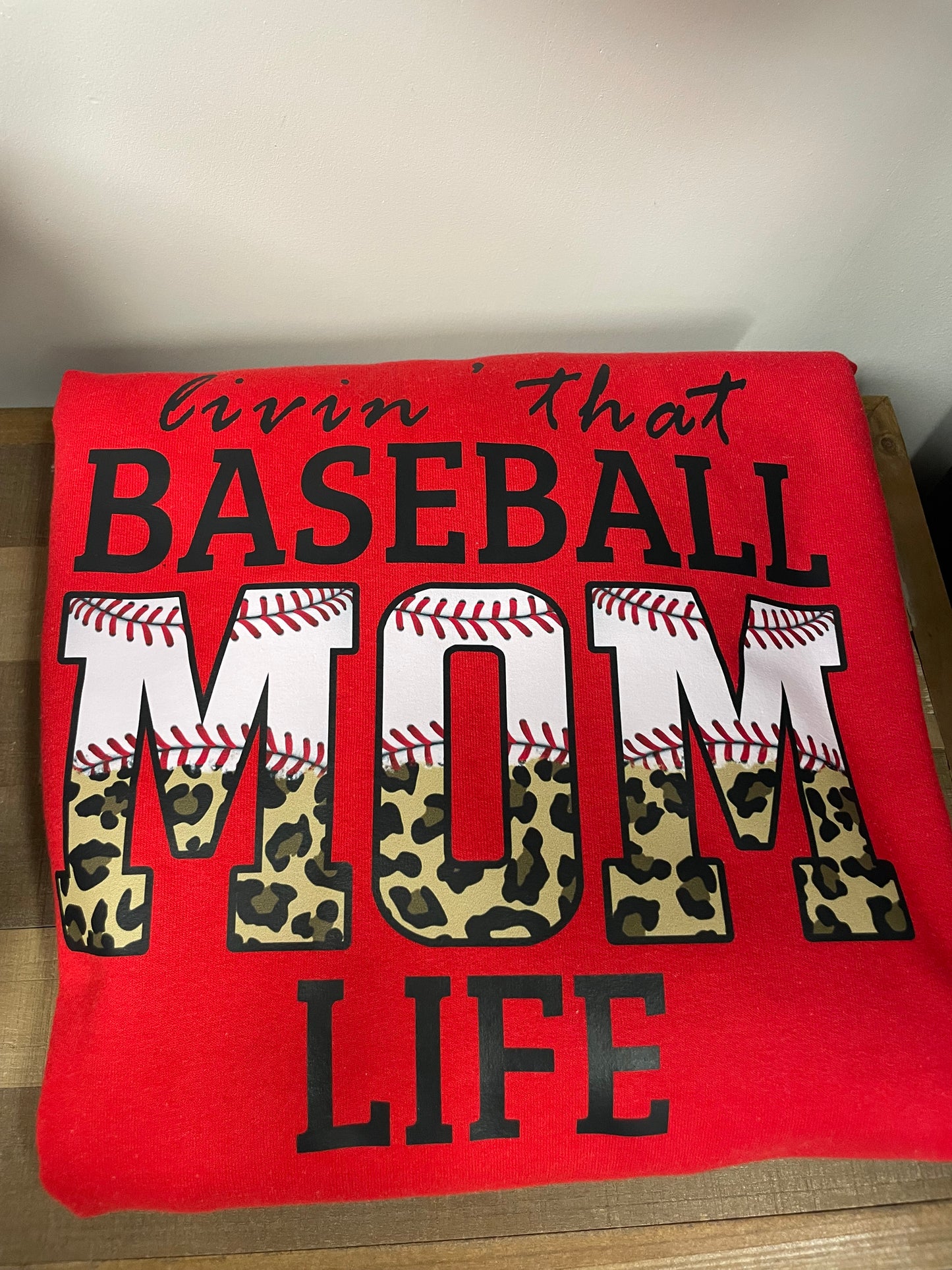 Baseball Mom Life 2XL Crewneck