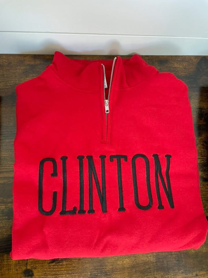 Clinton Red Quarter Zip