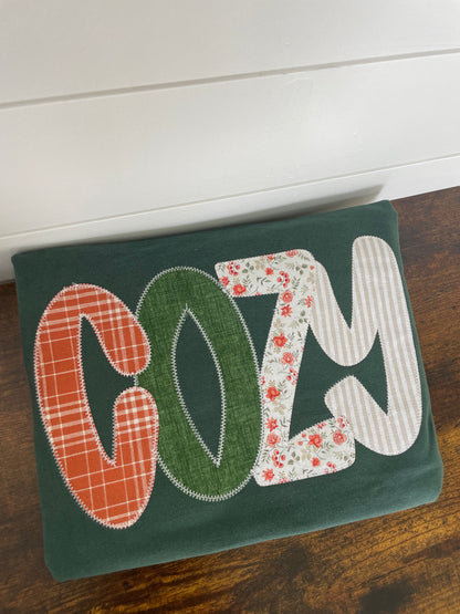 Cozy Embroidered Dark Green Shirt