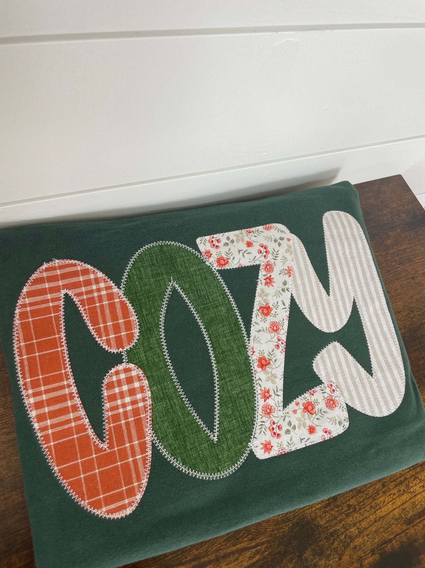 Cozy Embroidered Dark Green Shirt