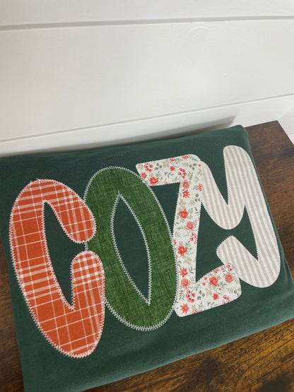 Cozy Embroidered Dark Green Shirt