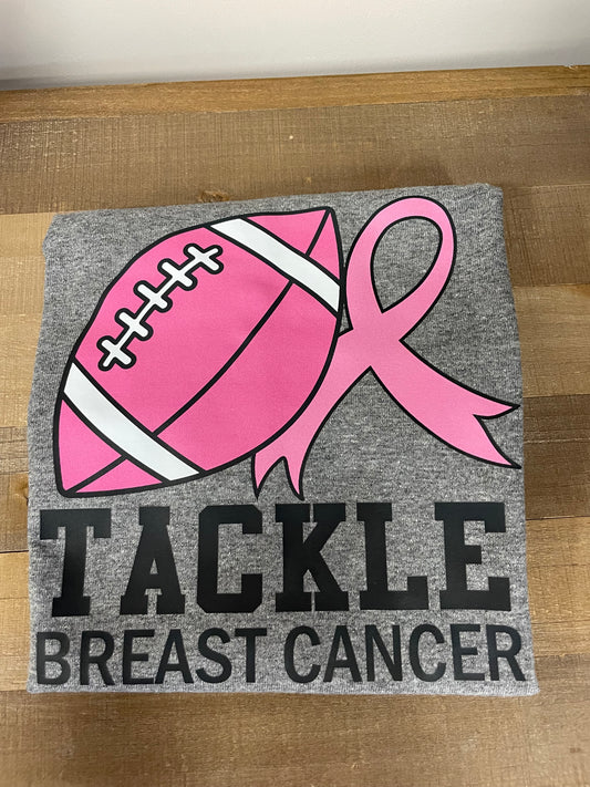 Youth XS tackle breast cancer shirt