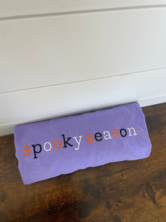 Spooky Season Embroidered Shirt