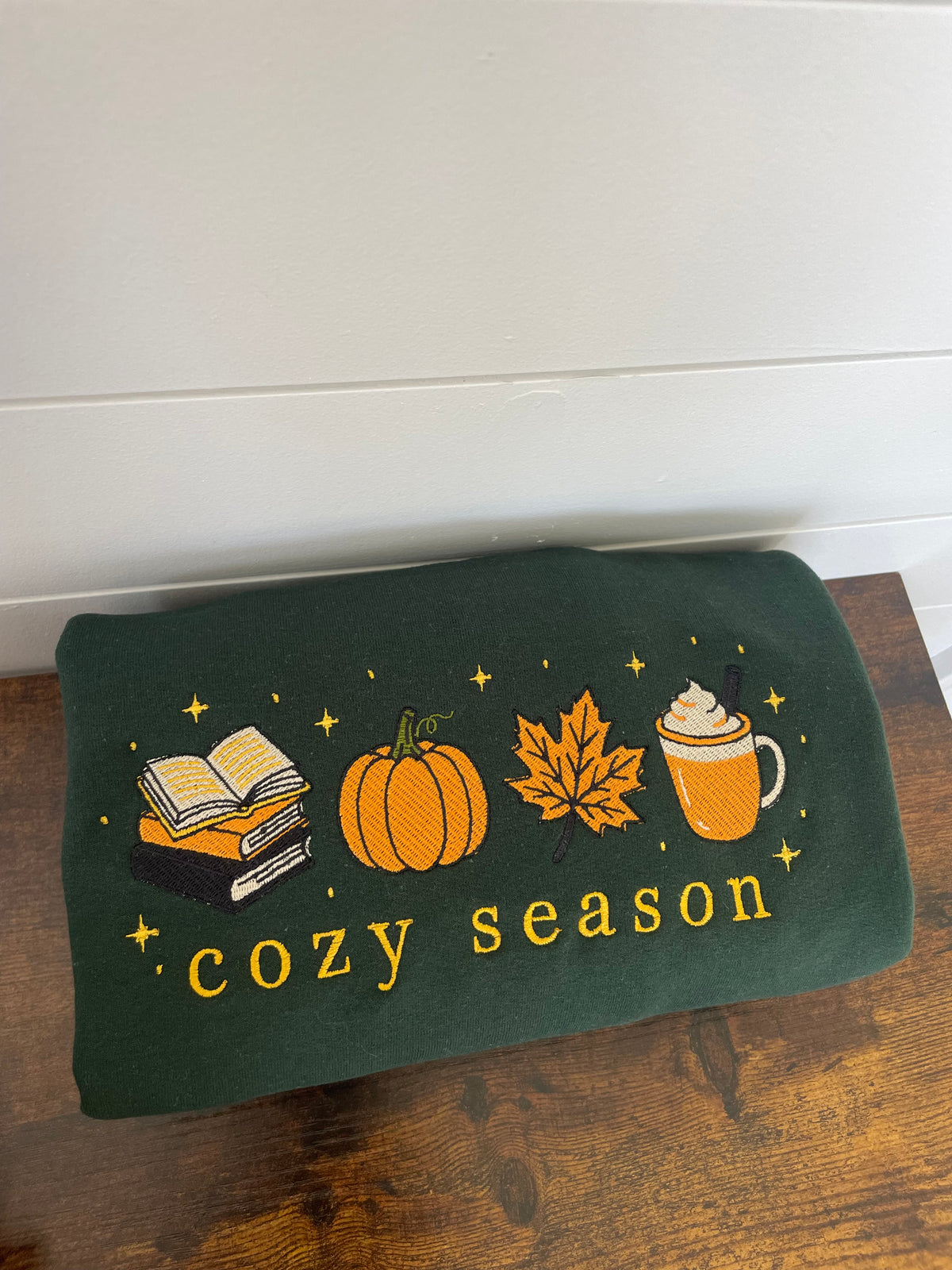 Embroidered Cozy Season Books Crewneck