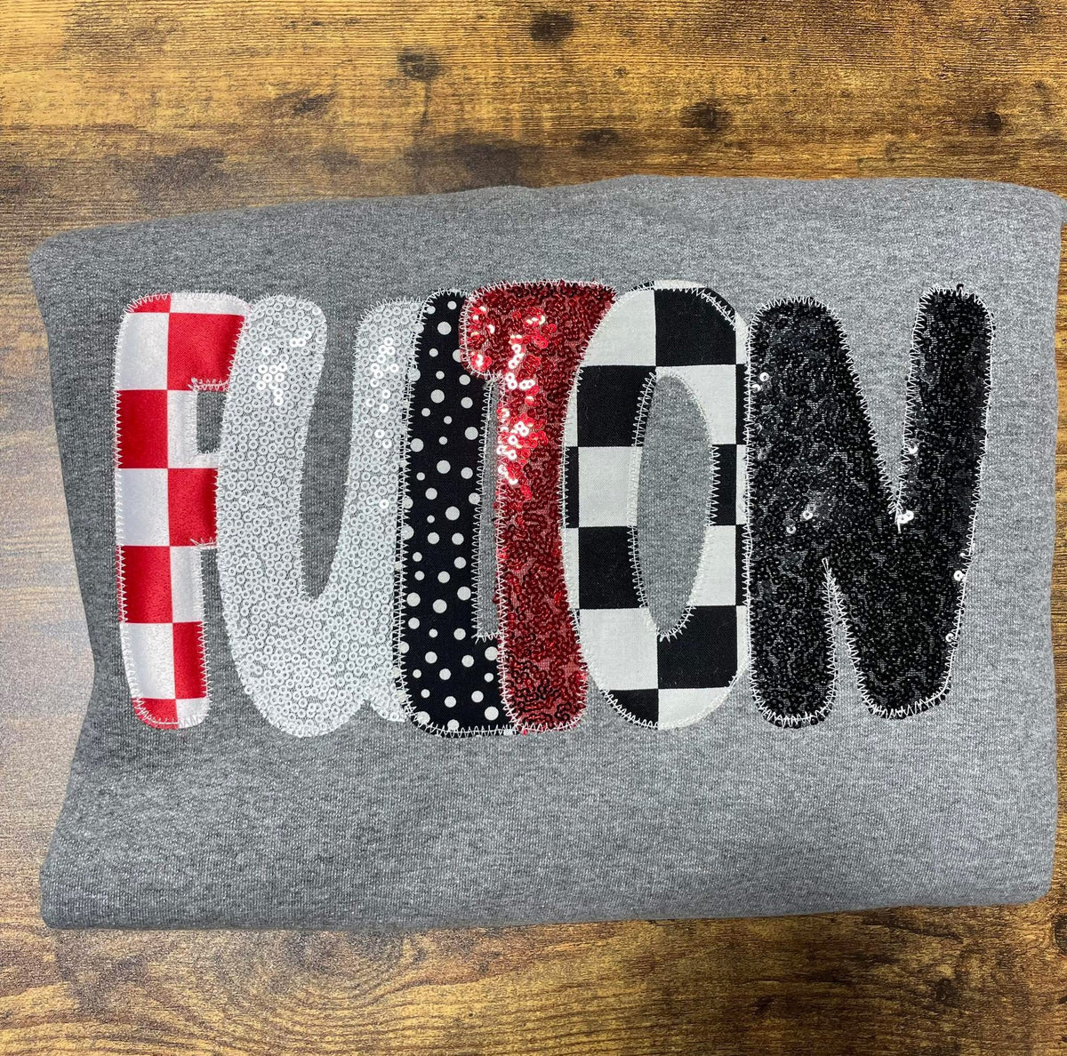 Fulton Multi Pattern Embroidered Crewneck