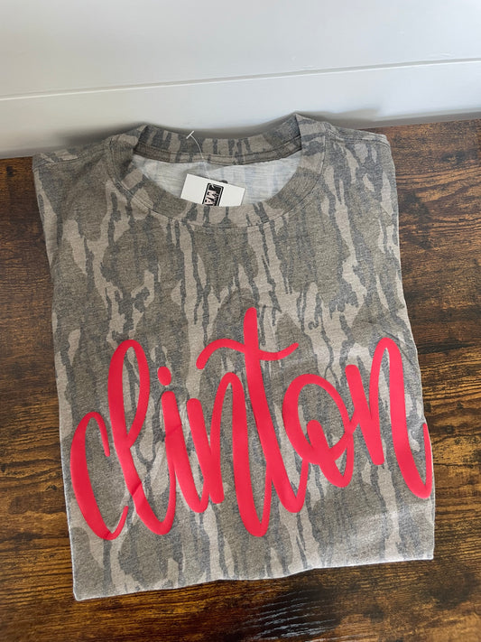 Clinton mossy oak shirt puff print