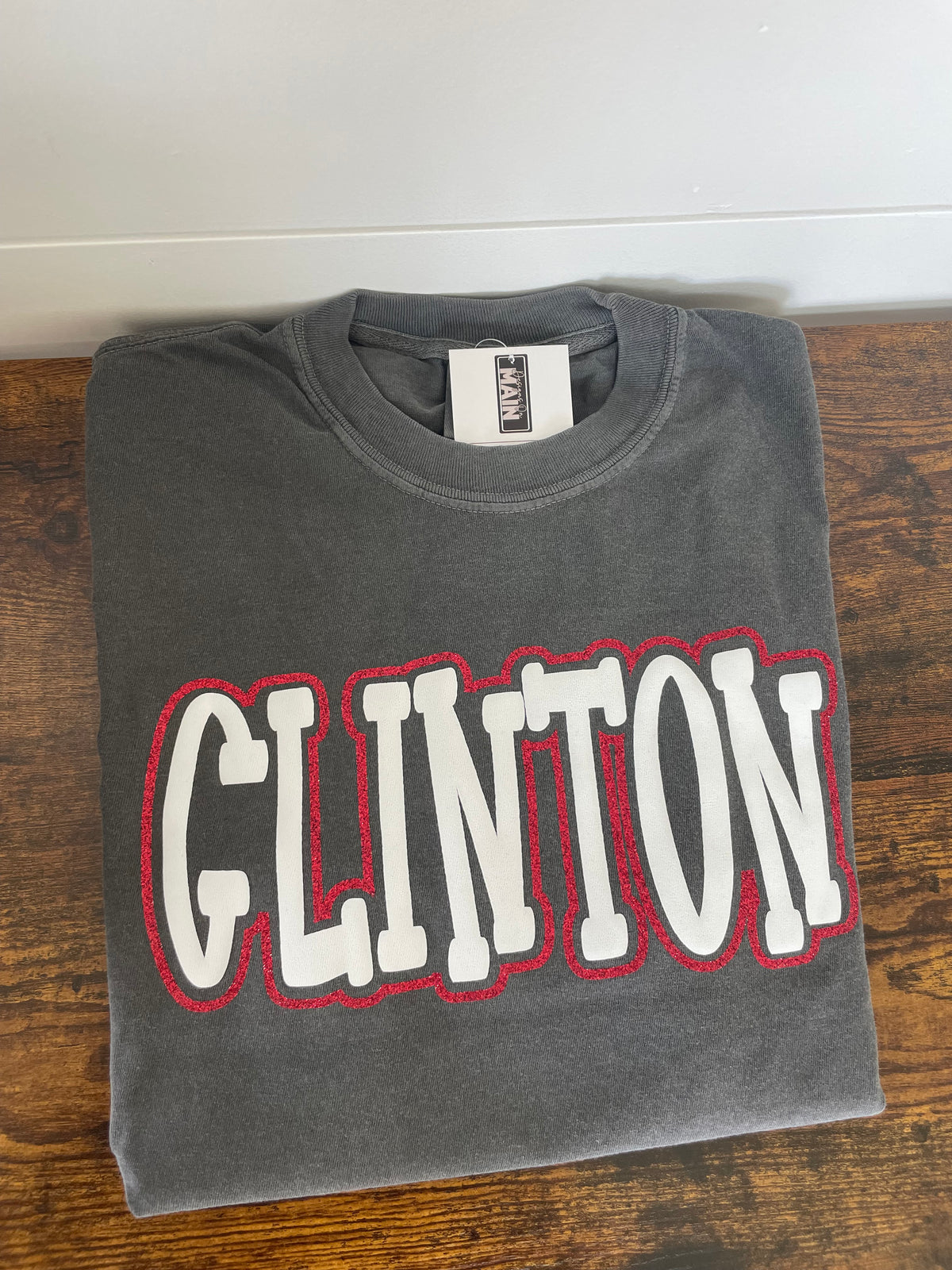 Clinton Puff and Glitter Shirt Grey