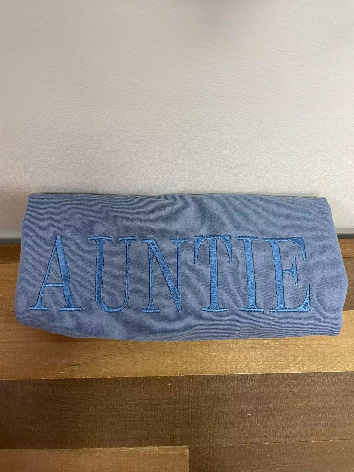 Blue Auntie Embroidered Shirt