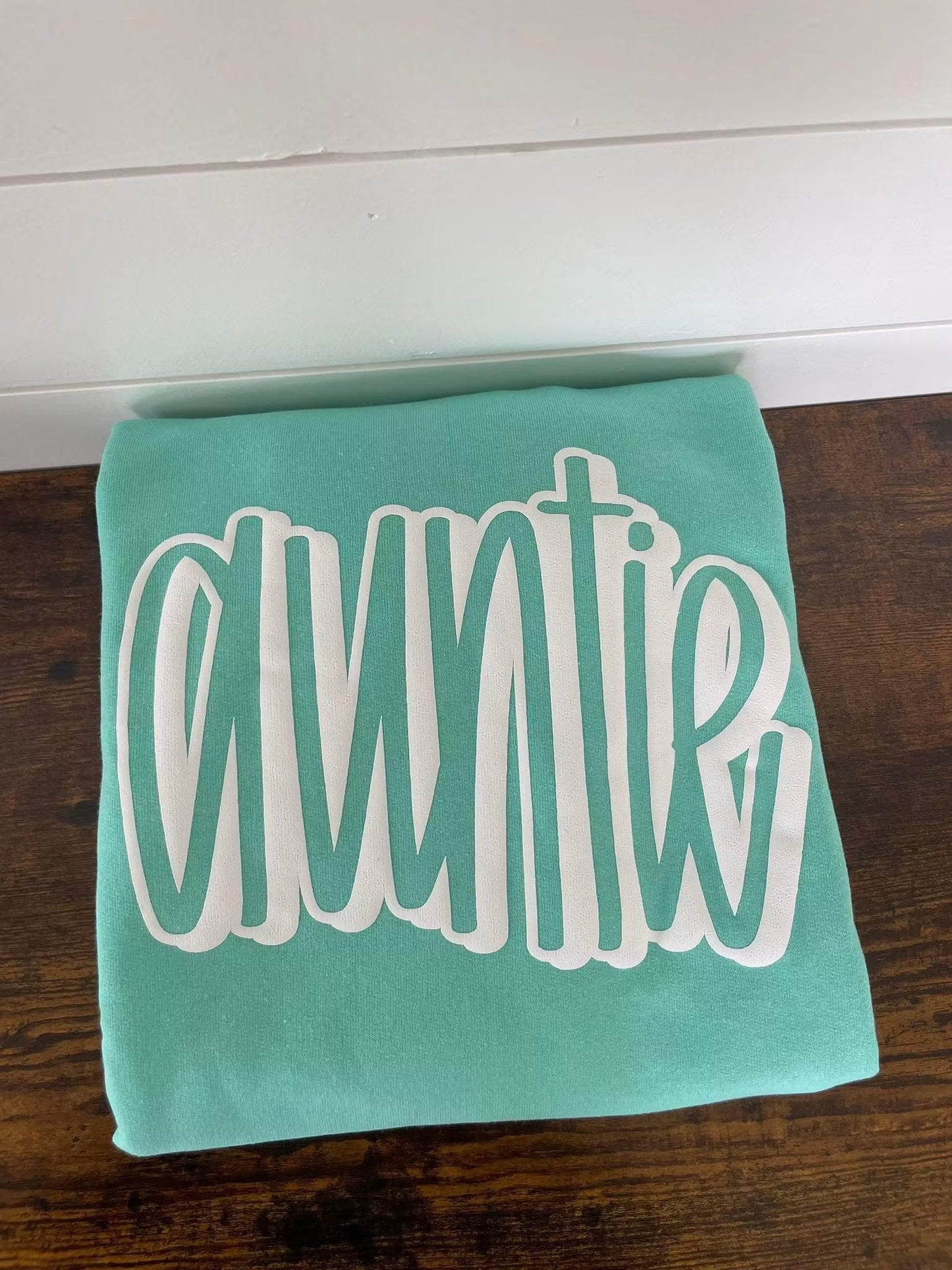Mint Green Auntie Crewneck