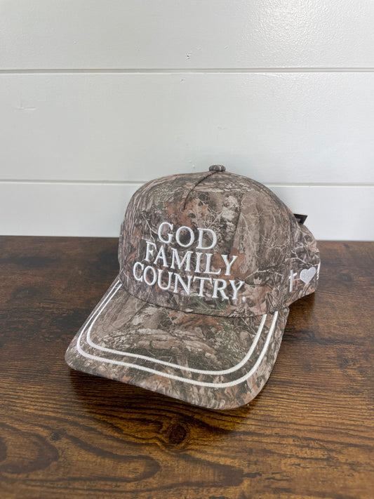 Camo God Family Country Hat