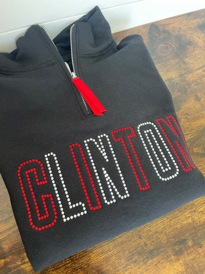 Black Clinton Quarter Zip