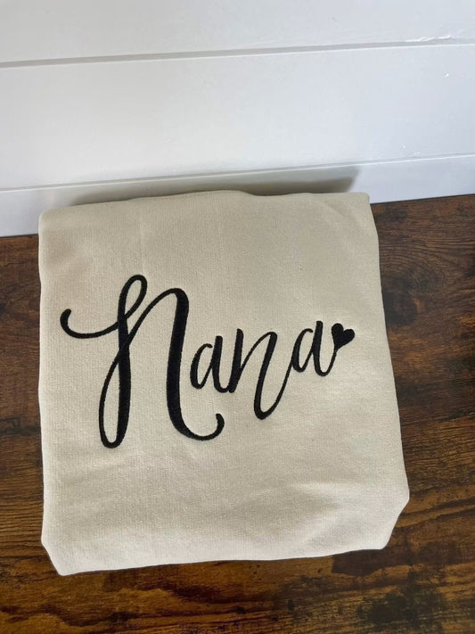 Nana Embroidered Crewneck