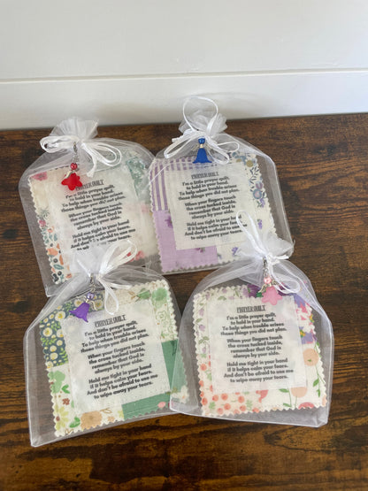 Handmade Quilted Pocket Prayer Quilt- Mystery Fabric