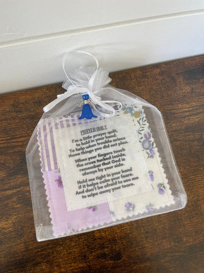 Handmade Quilted Pocket Prayer Quilt- Mystery Fabric