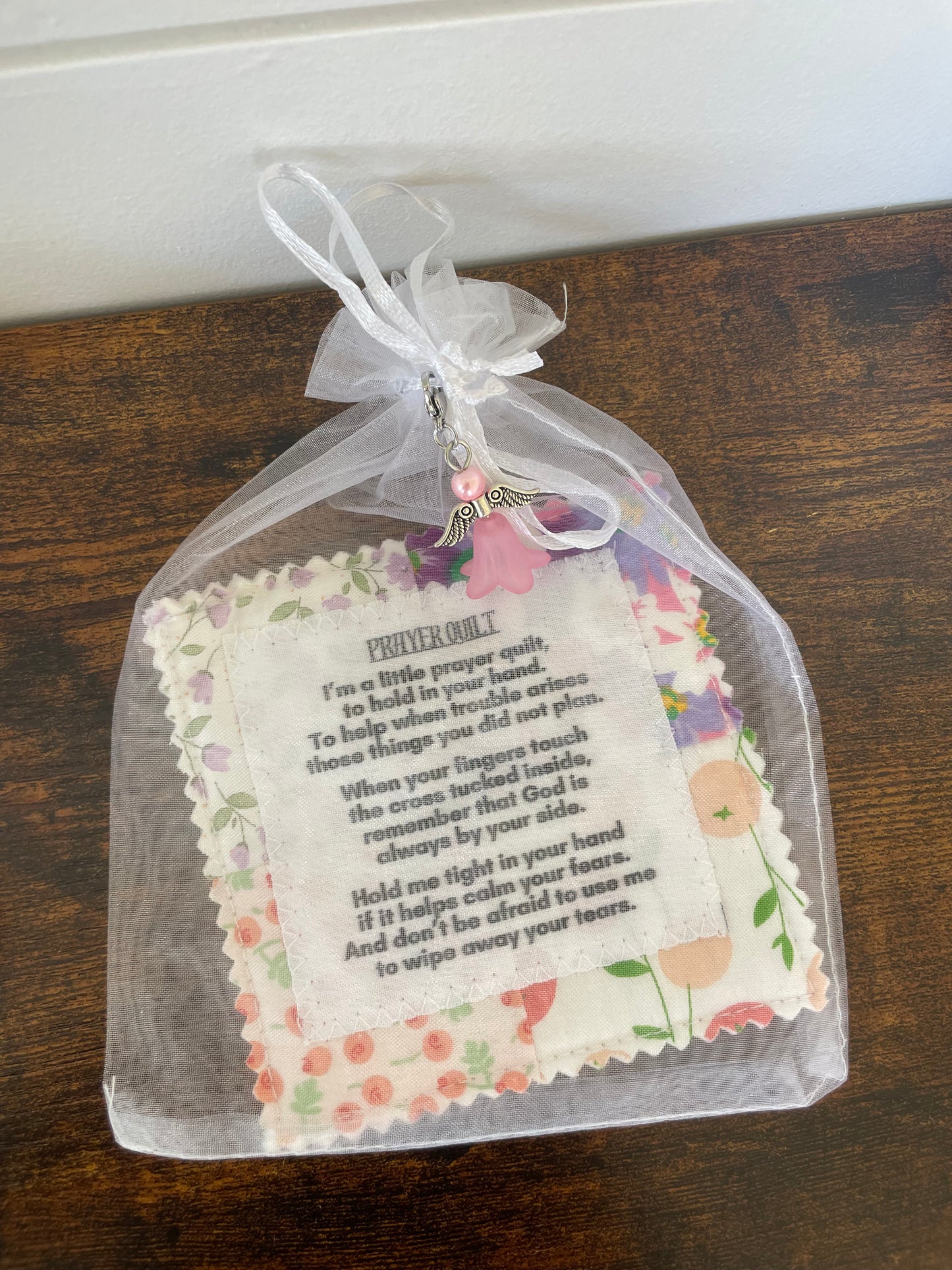 Handmade Quilted Pocket Prayer Quilt- Mystery Fabric