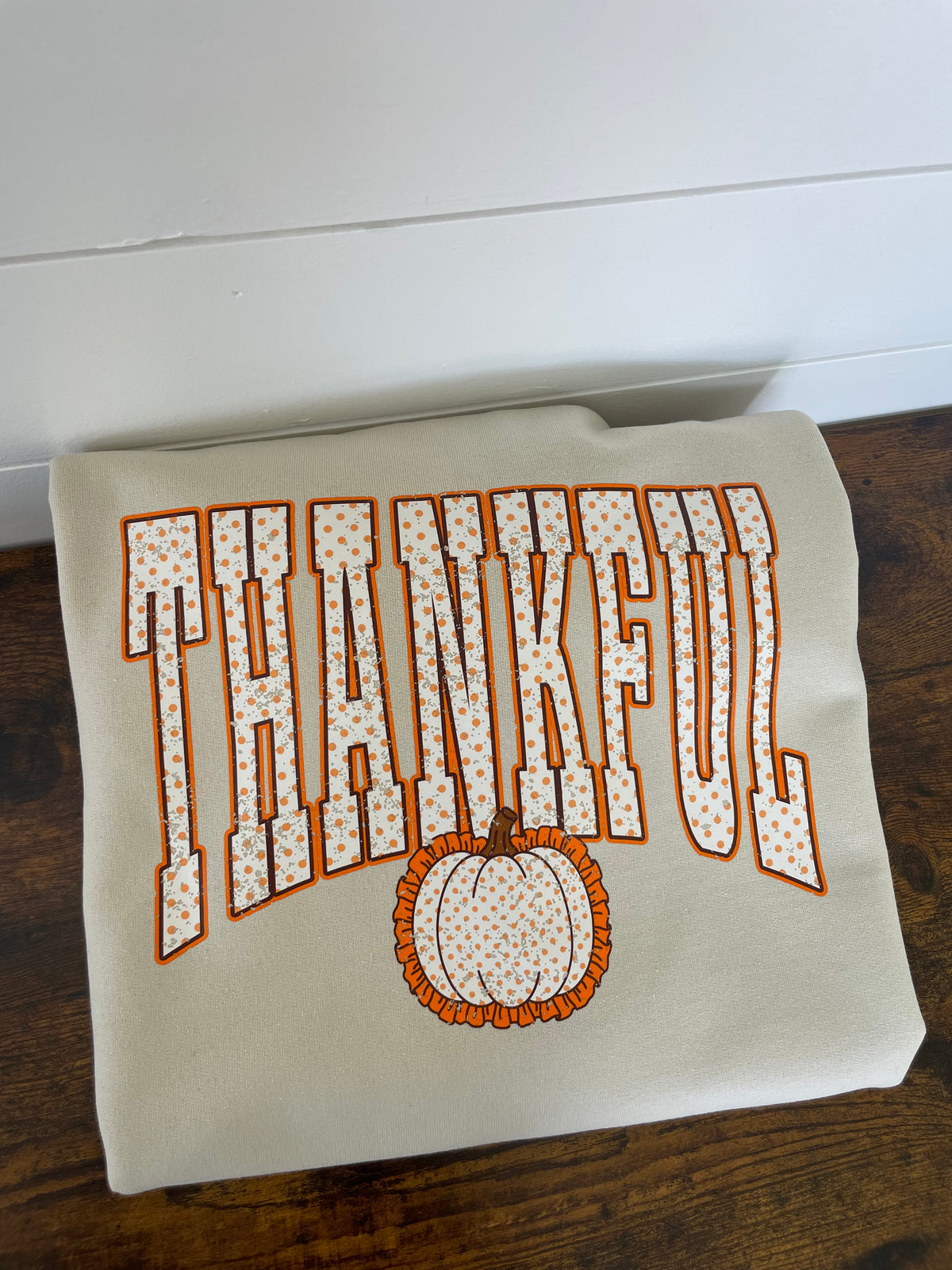 Thankful Pumpkin Sand Crewneck