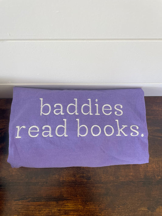 Baddies Read Books Embroidered Shirt