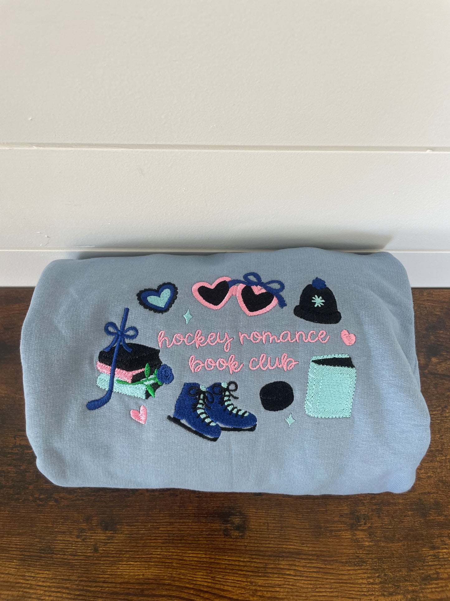 Hockey book club embroidered crewneck