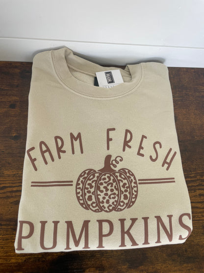 Farm Fresh Pumpkins Puff Crewneck