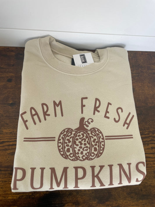 Farm Fresh Pumpkins Puff Crewneck