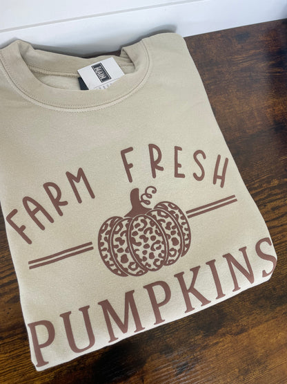 Farm Fresh Pumpkins Puff Crewneck