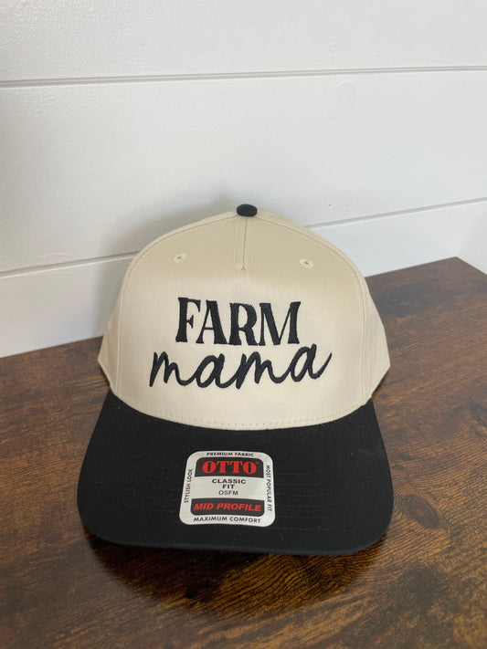 Farm Mama Embroidered Hat