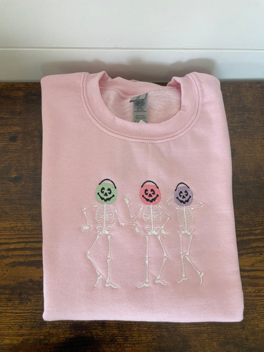 Light Pink Skelton Crewneck