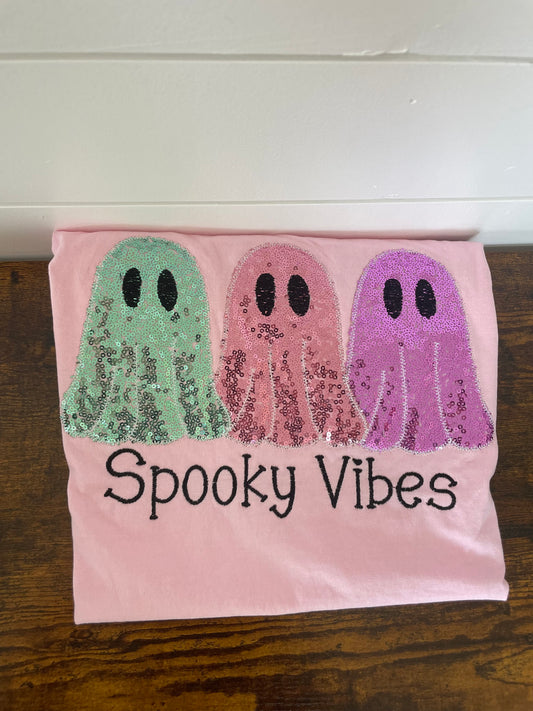 Spooky Vibes Sequins Shirt