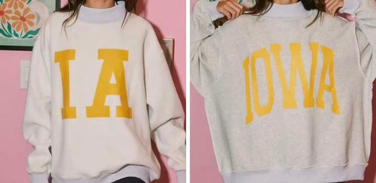 Iowa Oversized Reversible Mockneck
