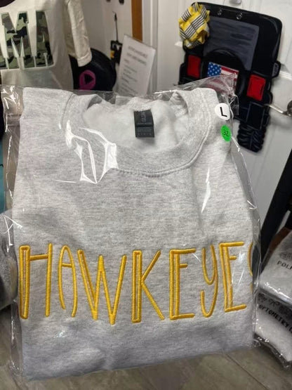 Hawkeyes Embroidered Crewneck