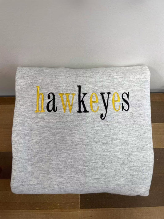 Hawkeyes Embroidered Crewneck