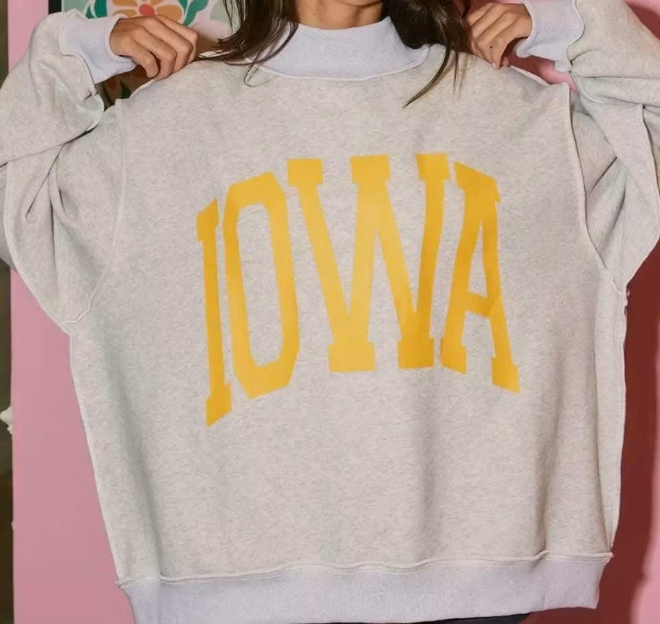 Iowa Oversized Reversible Mockneck