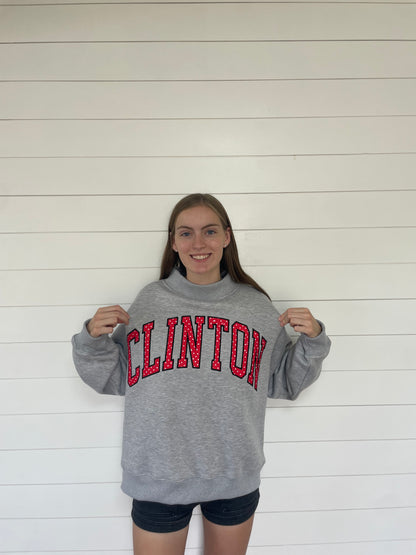 Clinton Polka Dot Grey Mockneck