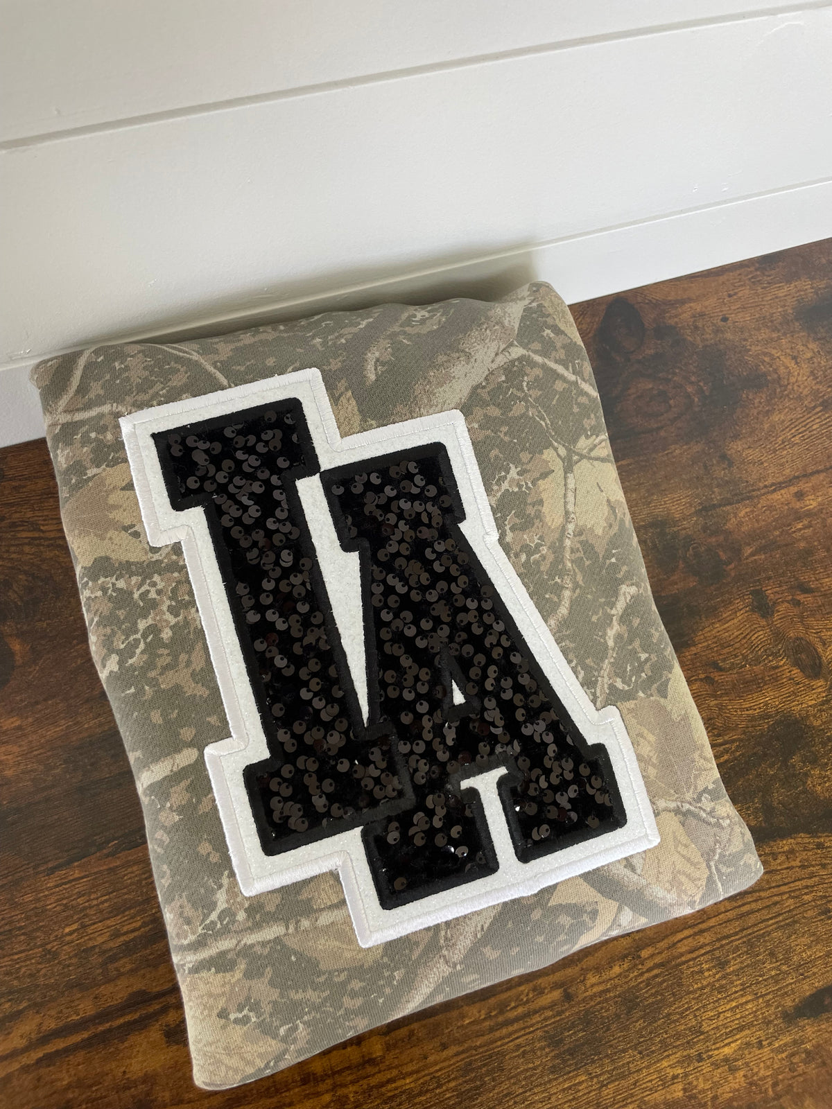 IA Camo Sequin Embroidered Crewneck Sweatshirt