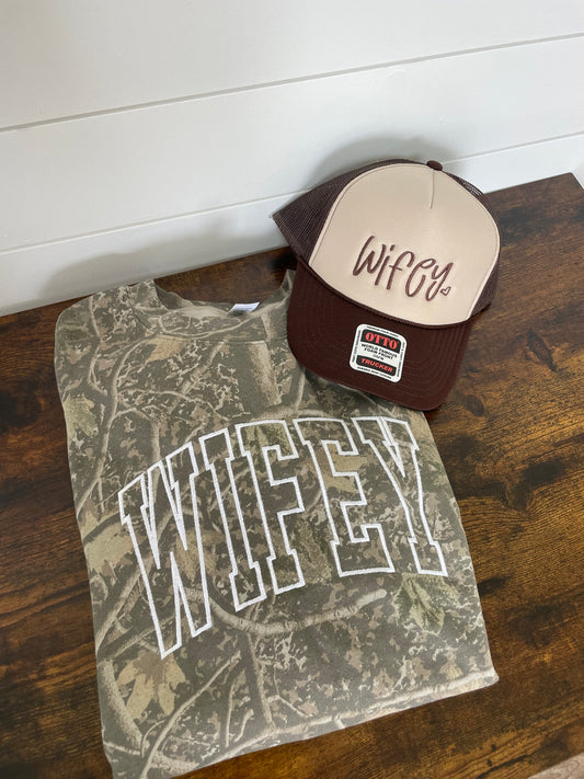 Wifey Camo Crewneck