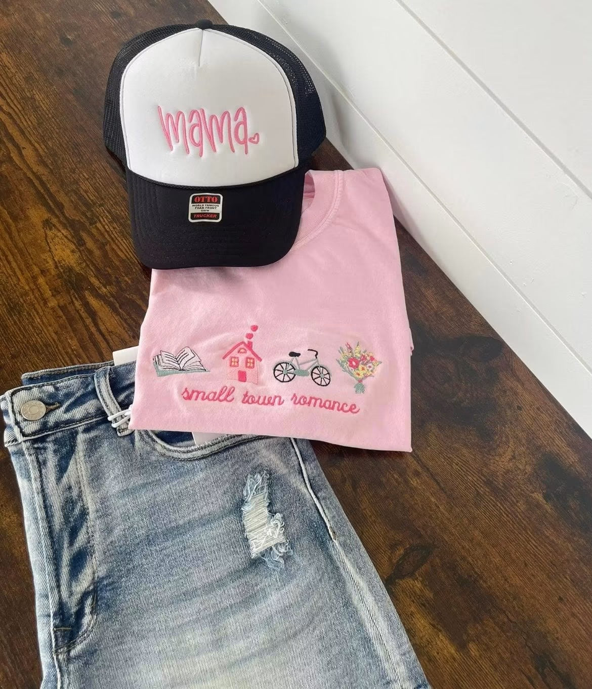 Small town romance pink shirt
